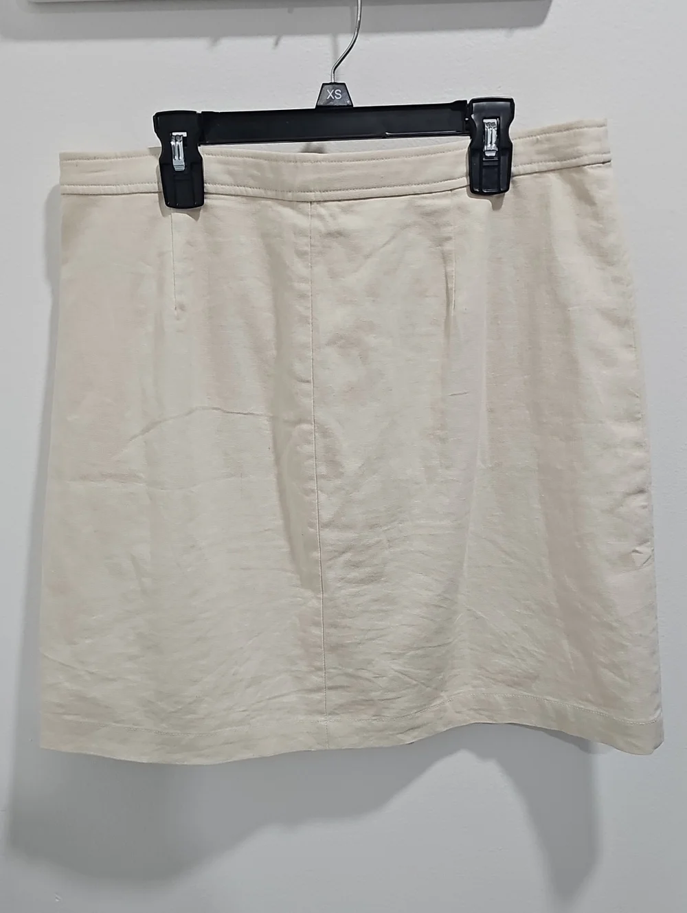 J.Crew Womens Linen Blend Mini Skirt‎ Size 10 Ivory